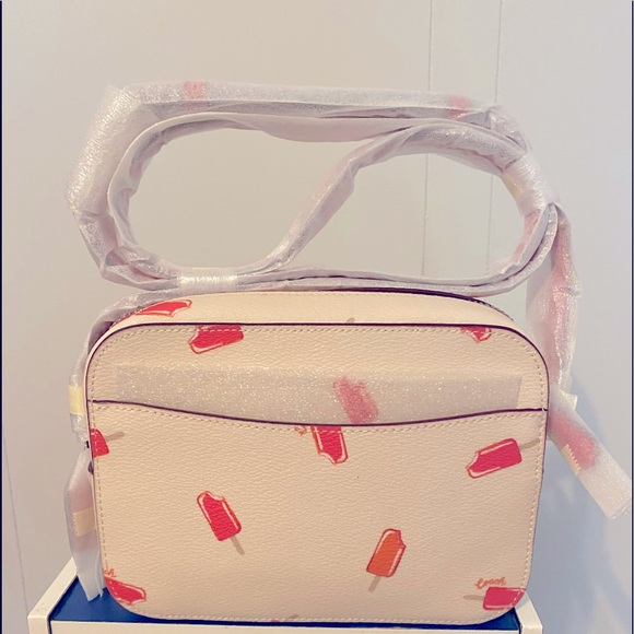 NWT! Coach White Popsicle Leather Mini Camera Bag. - Picture 4 of 10